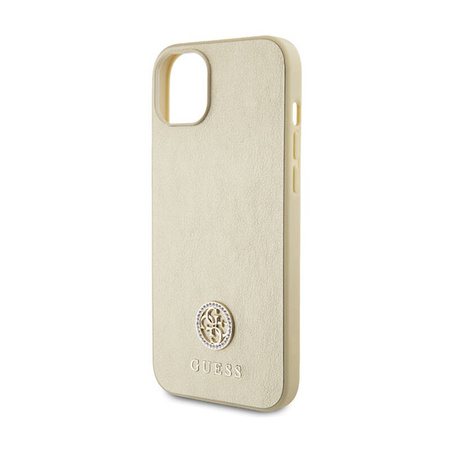 Guess 4G Strass Metal Logo - Etui iPhone 15 (złoty) (GUHCP15SPS4DGPD)