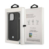 BMW Leather Diamond Pattern - Etui iPhone 14 Pro (Czarny) (BMHCP14L22RFGK)