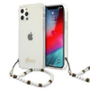 Guess White Pearl Strap - Etui iPhone 12 Pro Max (przezroczysty) (GUHCP12LKPSWH)