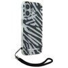 Karl Lagerfeld IML Zebra Pattern & Cord - Etui iPhone 16 (czarny) (KLHCP16SHZBPKCCK)