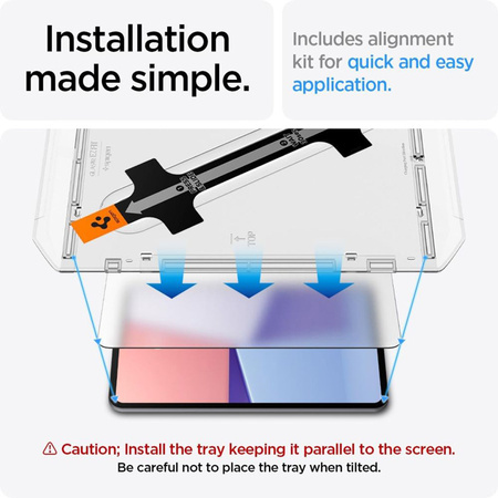 Spigen GLAS.TR EZ FIT - Szkło hartowane do iPad Pro 11" (M4, 2024) (Przezroczysty) (AGL07788)