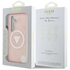 Guess 4G Glitter Triangle Buttons MagSafe - Etui do Samsung Galaxy S25 (różowy) (GUHMS25SHG4PRTGP)