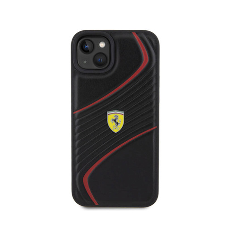 Ferrari Twist Metal Logo - Etui iPhone 15 Plus (czarny) (FEHCP15MPTWK)