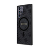 Guess 4G Collection Leather Metal Logo MagSafe - Etui Samsung Galaxy S24 Ultra (czarny) (GUHMS24LG4GFRK)