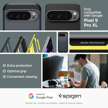 Spigen Tough Armor - Etui do Google Pixel 9 Pro XL (Metal Slate) (ACS07727)