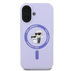 Karl Lagerfeld Silicone Karl & Choupette Ring MagSafe - Etui iPhone 16 Plus (fioletowy) (KLHMP16MSCMKCRHU)