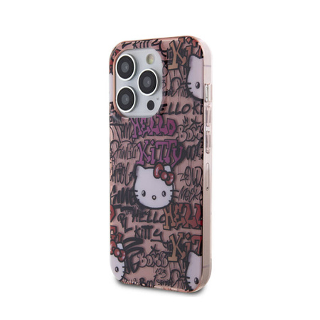 Hello Kitty IML Tags Graffiti - Etui iPhone 15 Pro (różowy) (HKHCP15LHDGPTP)