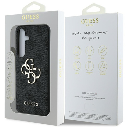 Guess Big 4G Logo Classic Logo - Etui do Samsung Galaxy S25+ (czarny) (GUHCS25M4GMGGR)