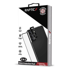 X-Doria Raptic Glass Protection Pack – Zestaw szkło hartowane na ekran + nakładka na aparat Samsung Galaxy S22+ (461153)