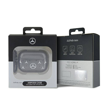 Mercedes Large Star Pattern - Etui AirPods Pro 2 (czarny) (MEAP28DPMGS)