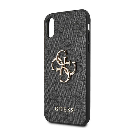 Guess 4G Big Metal Logo - Etui iPhone X (szary) (GUHCPX4GMGGR)