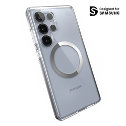 Speck Presidio Perfect-Clear Magnet - Etui Samsung Galaxy S25 Ultra MagSafe (Clear / Chrome Finish / Serene Silver) (150897-3199)