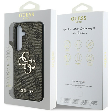 Guess Big 4G Logo Classic Logo - Etui do Samsung Galaxy S25 (brązowy) (GUHCS25S4GMGBR)