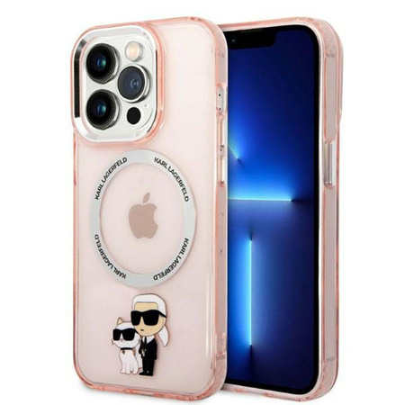 Karl Lagerfeld IML NFT Karl & Choupette Magsafe - Etui iPhone 14 Pro Max (różowy) (KLHMP14XHNKCIP)