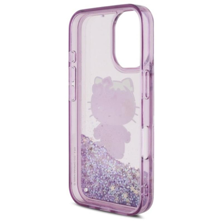 Hello Kitty Liquid Glitter 50TH Anniversary Party - Etui iPhone 16 (fioletowy) (HKHCP16SL50PPU)