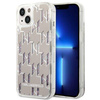 Karl Lagerfeld Monogram Liquid Glitter - Etui iPhone 14 Plus (srebrny) (KLHCP14MLMNMS)