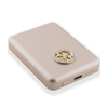 Guess 4G Strassed Metal Logo MagSafe - Power Bank indukcyjny 5000 mAh 15W MagSafe (złoty) (GUPBM5AL4DMD)