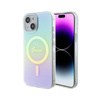 Guess IML Iridescent MagSafe - Etui iPhone 15 (turkusowy) (GUHMP15SHITSQ)