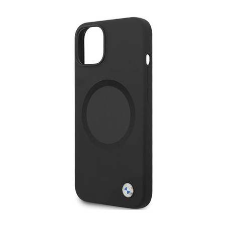 BMW Signature Liquid Silicone MagSafe - Etui iPhone 14 (czarny) (BMHMP14SSILBK2)