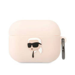Karl Lagerfeld Silicone NFT Karl Head 3D - Etui AirPods Pro (różowy) (KLAPRUNIKP)