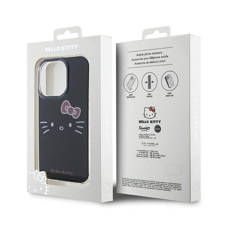 Hello Kitty IML Kitty Face - Etui iPhone 15 Pro Max (czarny) (HKHCP15XHKHLK)