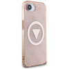Guess IML Metal Glitter 4G Circle Triangle MagSafe - Etui do iPhone 16e (różowy) (GUHMPSE4HG4PRTGP)