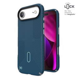 Speck Presidio2 Grip ClickLock & MagSafe - Etui iPhone Air (Deep Sea / Silver Metallic / Spell Blue) (150968-3261)