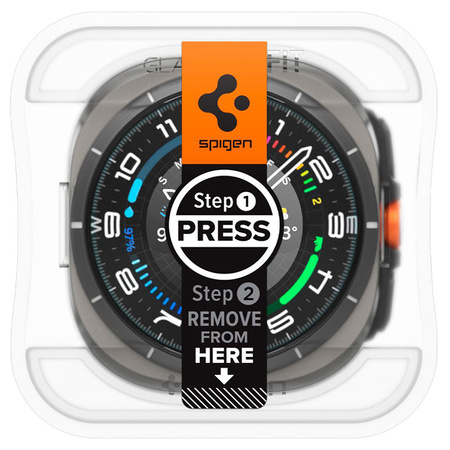 Spigen GLAS.TR EZ FIT 2-Pack - Szkło hartowane do Samsung Galaxy Watch Ultra 47 mm (2 szt) (AGL08349)