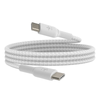 Belkin Kable w oplocie USB-C na USB-C 2.0, 1 m, biały, 2 sztuki (CAB004BT1MWH2PK)
