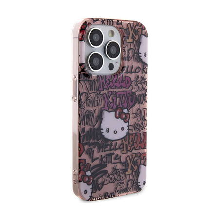 Hello Kitty IML Tags Graffiti - Etui iPhone 13 Pro (różowy) (HKHCP13LHDGPTP)