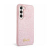 Guess Glitter Flakes Metal Logo Case - Etui Samsung Galaxy S24+ (różowy) (GUHCS24MHGGSHP)