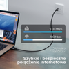 Unitek Kabel Ethernet USB C RJ-45 LAN, przewód sieciowy, 1m (C18148AGY01-1M)