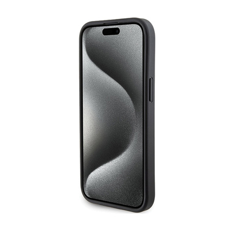 Karl Lagerfeld Gripstand Saffiano Choupette Pins - Etui iPhone 15 Plus (czarny) (KLHCP15MGSACHPK)