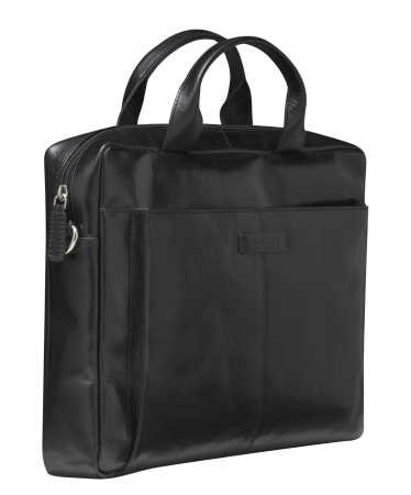 dbramante1928 Amalienborg - skórzana torba z paskiem na ramię oraz kieszenią na laptop 15" (black) (BG15GTBL1489)