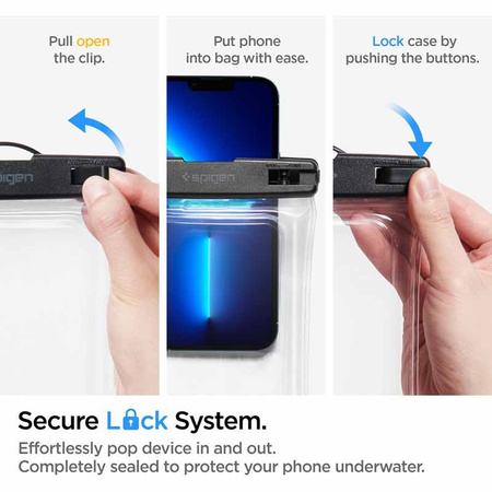 Spigen A610 Universal Waterproof Float Case - Etui do smartfonów do 6.9" (Przezoczysty) (AMP04530)