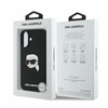 Karl Lagerfeld Silicone Karl Head Print MagSafe - Etui iPhone 16 (czarny) (KLHMP16SSKHPPLK)