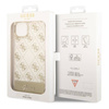 Guess 4G Stripe Script Logo Electroplated Pattern – Etui iPhone 14 Plus (złoty) (GUHCP14MHG4MHG)