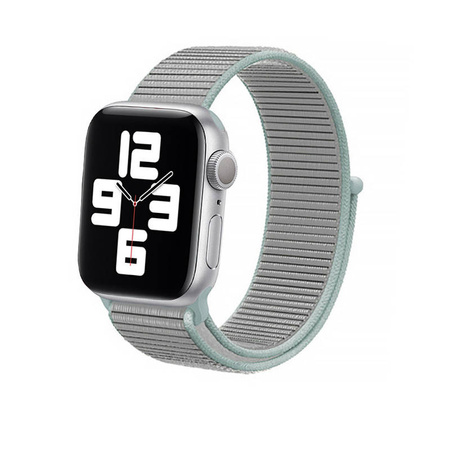 Crong Nylon - Pasek sportowy do Apple Watch 38/40/41/42 mm (Pastel Grey) (CRG-40NLB-PGR)
