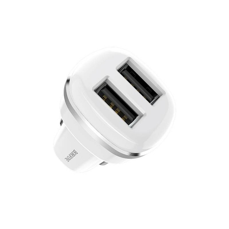 Borofone - ładowarka samochodowa 2x USB, biały (BFO-BZ13-W)
