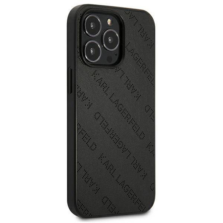 Karl Lagerfeld Perforated Allover - Etui iPhone 13 Pro (czarny) (KLHCP13LPTLK)