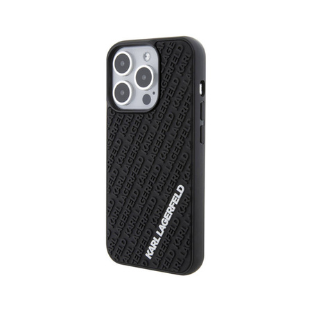 Karl Lagerfeld 3D Rubber Multi Logo - Etui iPhone 15 Pro (czarny) (KLHCP15L3DMKRLK)