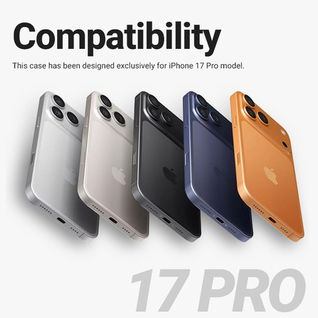 Crong Hybrid Frost MAG Cover - Etui MagSafe iPhone 17 Pro (czarny) (CRGHFMIP1763PBLK)