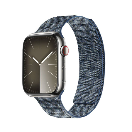 Crong Melange - Pasek magnetyczny do Apple Watch 44/45/46/49 mm (niebieski melanż) (CRG-44MEL-BLU)