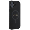 Guess Saffiano Classic Logo MagSafe - Etui iPhone 16 Plus (czarny) (GUHMP16MPSAHMCK)