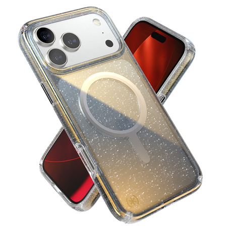 Speck Presidio Lux MagSafe - Etui iPhone 17 Pro Max (Hyper Mirror Glitter / Silver Metallic) (151027-3274)
