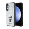 Karl Lagerfeld Fixed Glitter Ikonik Logo Metal Pin - Etui Samsung Galaxy S24 (srebrny) (KLHCS24SGCNPSG)