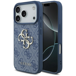 Guess 4G Big Logo - Etui iPhone 17 Pro (niebieski) (GUHCP17L4GMGBL)