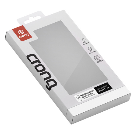 Crong Hybrid Frost MAG Cover - Etui MagSafe iPhone Air (czarny) (CRGHFMIP1766ABLK)