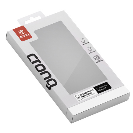 Crong Hybrid Frost MAG Cover - Etui MagSafe iPhone 17 (czarny) (CRGHFMIP1763BLK)