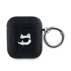 Karl Lagerfeld Monogram Choupette Head - Etui AirPods 1/2 gen (czarny) (KLA2PGCHPK)